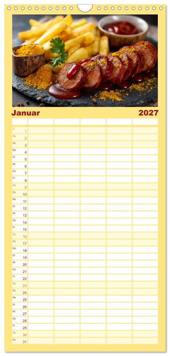 Currywurst Kalender - Das Berliner Kultgericht für Fleischliebhaber (CALVENDO Familienplaner 2027)