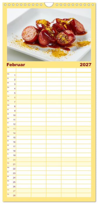 Currywurst Kalender - Das Berliner Kultgericht für Fleischliebhaber (CALVENDO Familienplaner 2027)
