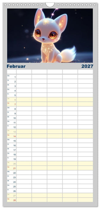 Leuchtende Tierbabys (CALVENDO Familienplaner 2027)