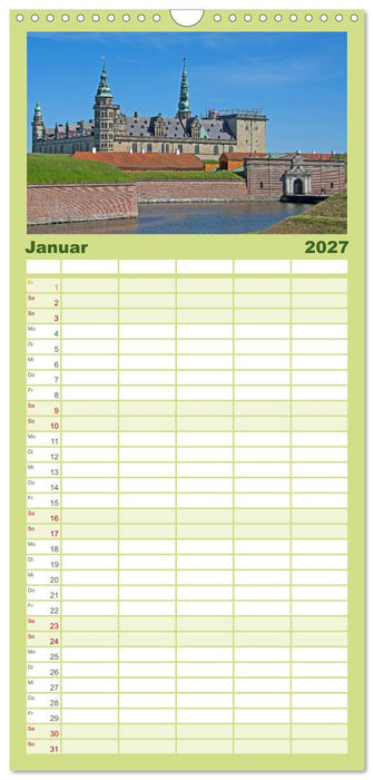 Schlösser in Dänemark (CALVENDO Familienplaner 2027)