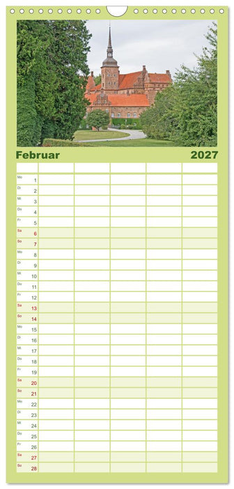 Schlösser in Dänemark (CALVENDO Familienplaner 2027)