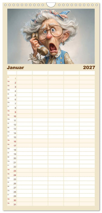 Oma macht jetzt Sonderschicht (CALVENDO Familienplaner 2027)
