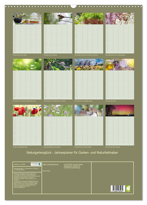Naturgartenglück - Jahresplaner für Garten- und Naturliebhaber (CALVENDO Wandkalender 2027)