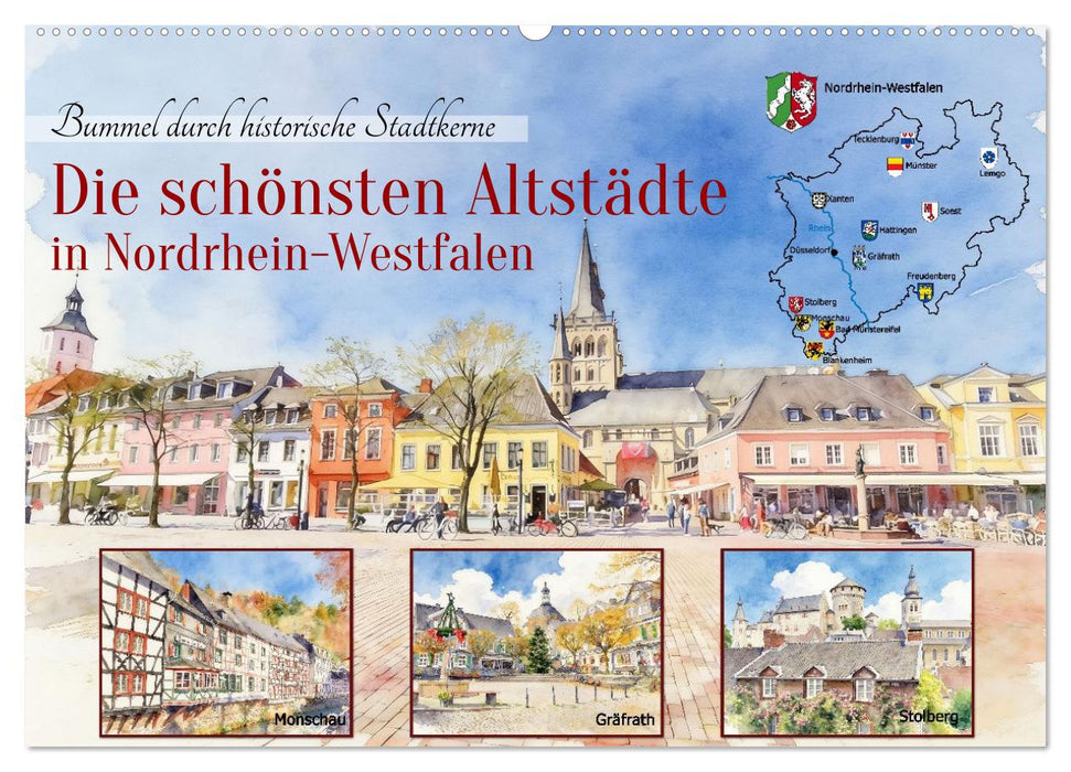 Die schönsten Altstädte in Nordrhein-Westfalen (CALVENDO Wandkalender 2027)