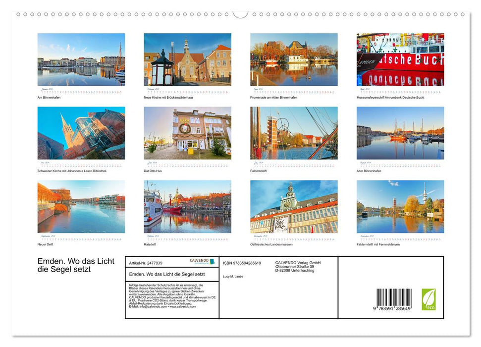 Emden. Wo das Licht die Segel setzt (CALVENDO Premium Wandkalender 2027)