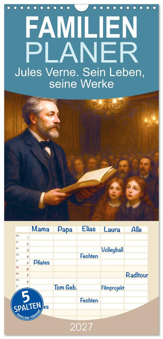 Jules Verne. Sein Leben, seine Werke (CALVENDO Familienplaner 2027)