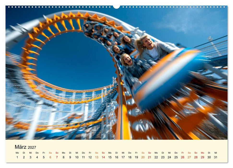 Achterbahn - High Tech, High Speed, High Thrill (CALVENDO Wandkalender 2027)