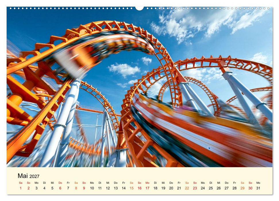 Achterbahn - High Tech, High Speed, High Thrill (CALVENDO Wandkalender 2027)