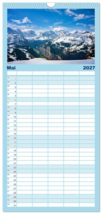 Matterhorn - Eiger, Mönch und Jungfrau: Rund um die zeitlosen Gipfel (CALVENDO Familienplaner 2027)