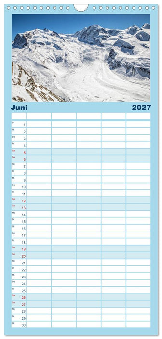 Matterhorn - Eiger, Mönch und Jungfrau: Rund um die zeitlosen Gipfel (CALVENDO Familienplaner 2027)