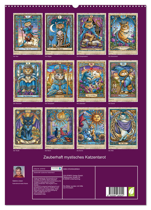 Zauberhaft mystisches Katzentarot (CALVENDO Premium Wandkalender 2027)