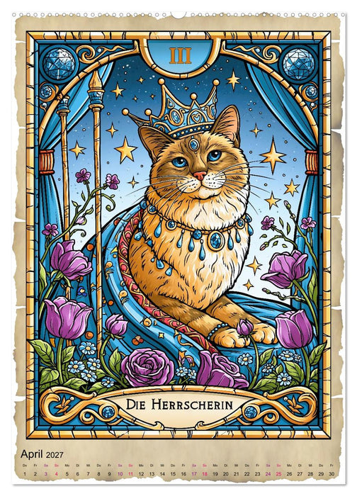 Zauberhaft mystisches Katzentarot (CALVENDO Premium Wandkalender 2027)