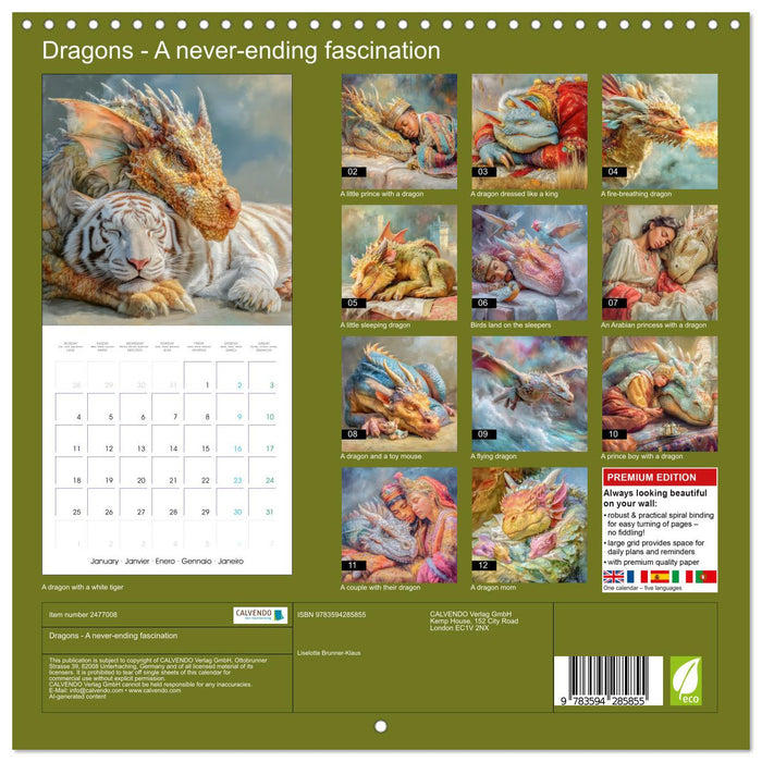 Dragons - A never-ending fascination (CALVENDO Monthly Calendar 2027)