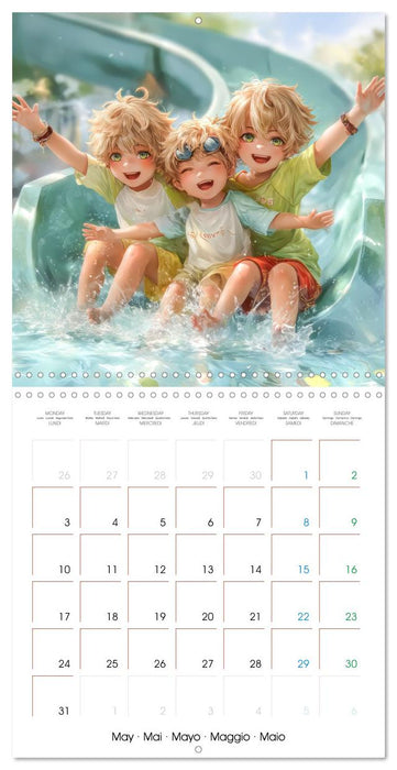 En famille ou entre amis - Inspiré du style Manga (CALVENDO Calendrier mensuel 2027)
