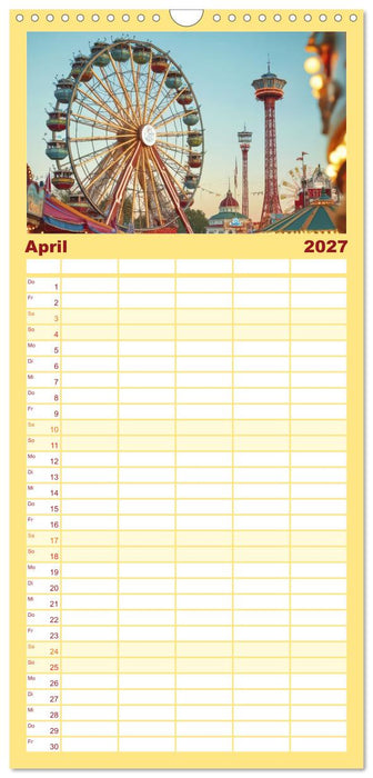 Riesenräder und Kirmes (CALVENDO Familienplaner 2027)