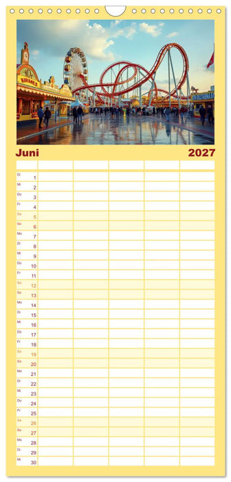 Riesenräder und Kirmes (CALVENDO Familienplaner 2027)