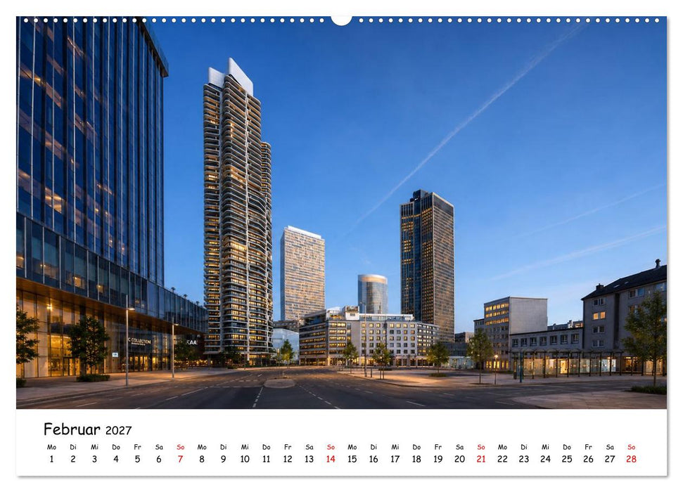Frankfurts Hochhaus Szenario (CALVENDO Premium Wandkalender 2027)