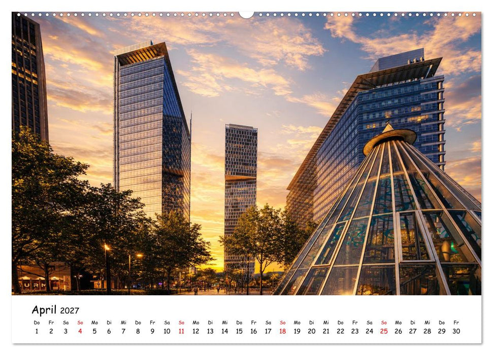 Frankfurts Hochhaus Szenario (CALVENDO Premium Wandkalender 2027)