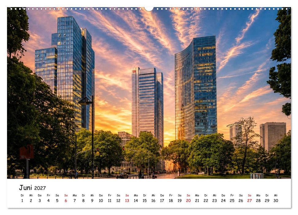 Frankfurts Hochhaus Szenario (CALVENDO Premium Wandkalender 2027)