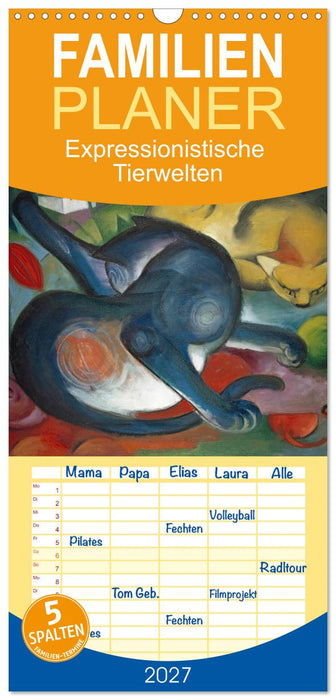 Expressionistische Tierwelten (CALVENDO Familienplaner 2027)