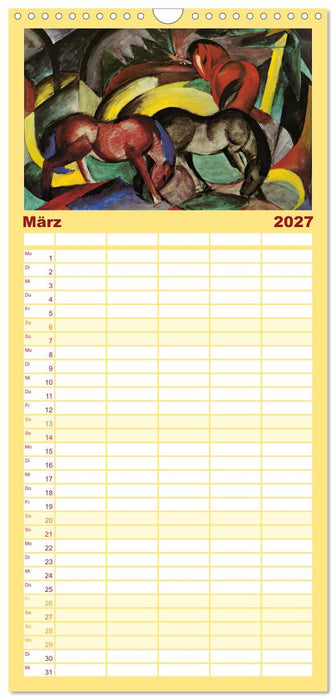 Expressionistische Tierwelten (CALVENDO Familienplaner 2027)