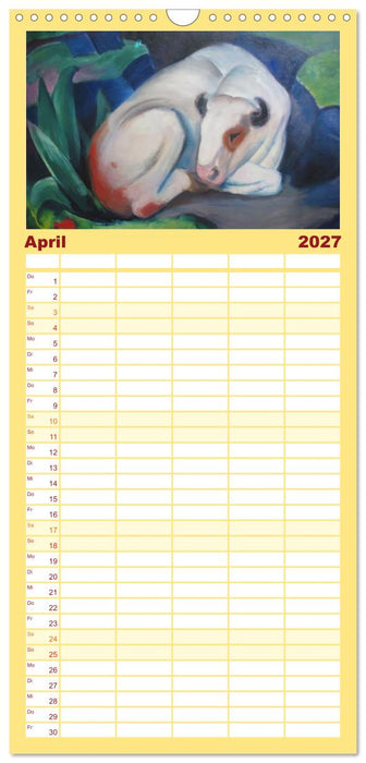 Expressionistische Tierwelten (CALVENDO Familienplaner 2027)