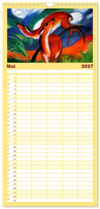 Expressionistische Tierwelten (CALVENDO Familienplaner 2027)