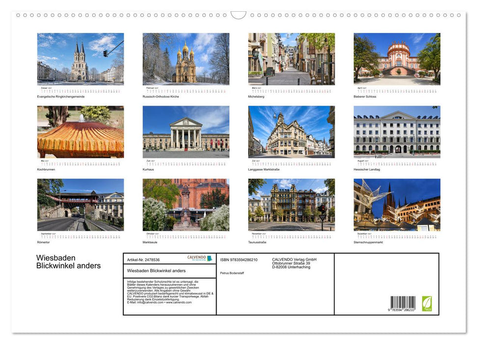 Wiesbaden Blickwinkel anders (CALVENDO Wandkalender 2027)