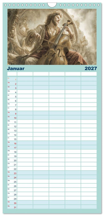 Herzschlag in Noten (CALVENDO Familienplaner 2027)