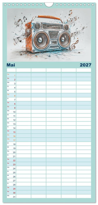 Herzschlag in Noten (CALVENDO Familienplaner 2027)