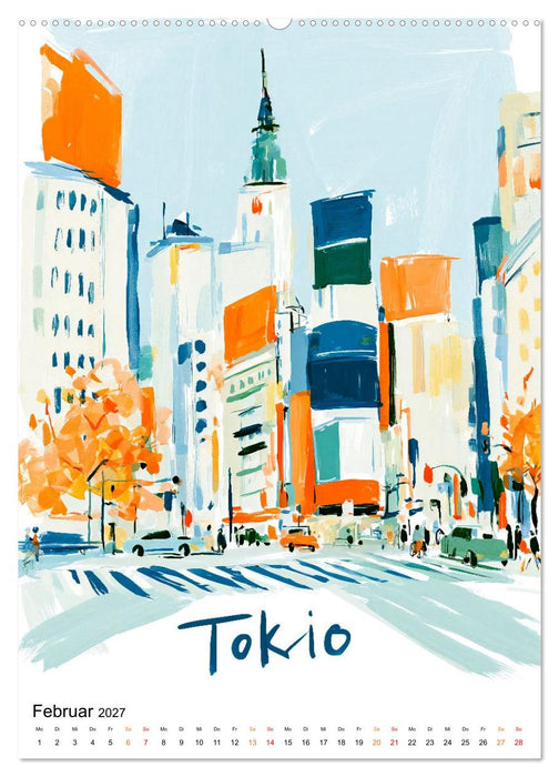 City Colors - Reise um den Globus (CALVENDO Wandkalender 2027)