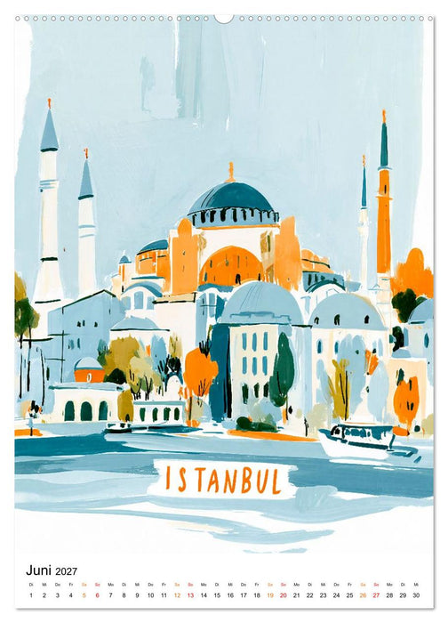 City Colors - Reise um den Globus (CALVENDO Wandkalender 2027)