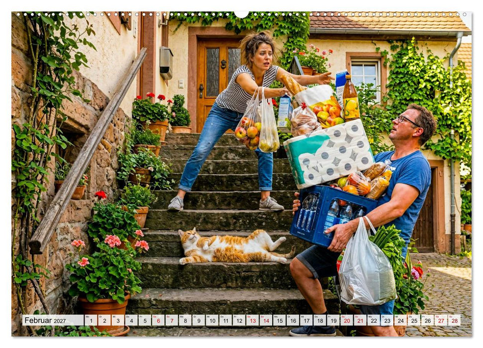 Typisch Katze! - Katzenalltag: Wir sind nur das Personal (CALVENDO Wandkalender 2027)
