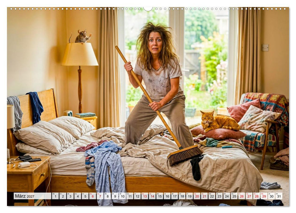 Typisch Katze! - Katzenalltag: Wir sind nur das Personal (CALVENDO Wandkalender 2027)