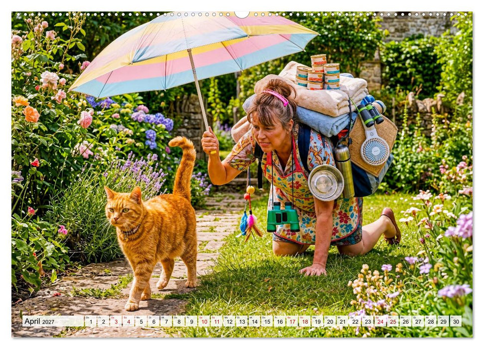 Typisch Katze! - Katzenalltag: Wir sind nur das Personal (CALVENDO Wandkalender 2027)