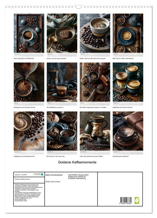 Goldene Kaffeemomente (CALVENDO Wandkalender 2027)
