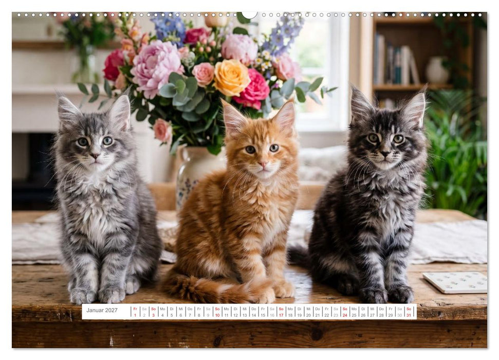Leben mit einer Maine Coon (CALVENDO Premium Wandkalender 2027)