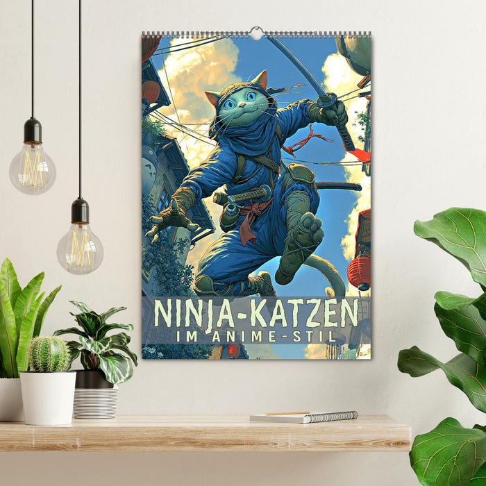 Ninja-Katzen - im Anime-Stil (CALVENDO Wandkalender 2027)