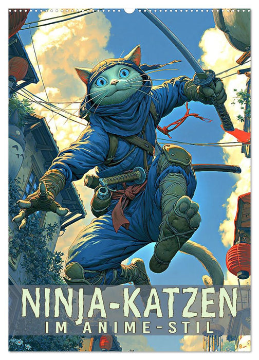 Ninja-Katzen - im Anime-Stil (CALVENDO Wandkalender 2027)