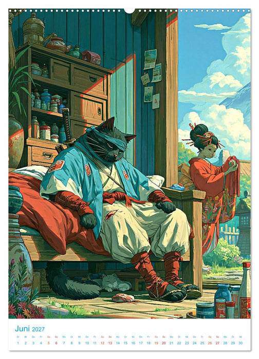 Ninja-Katzen - im Anime-Stil (CALVENDO Wandkalender 2027)