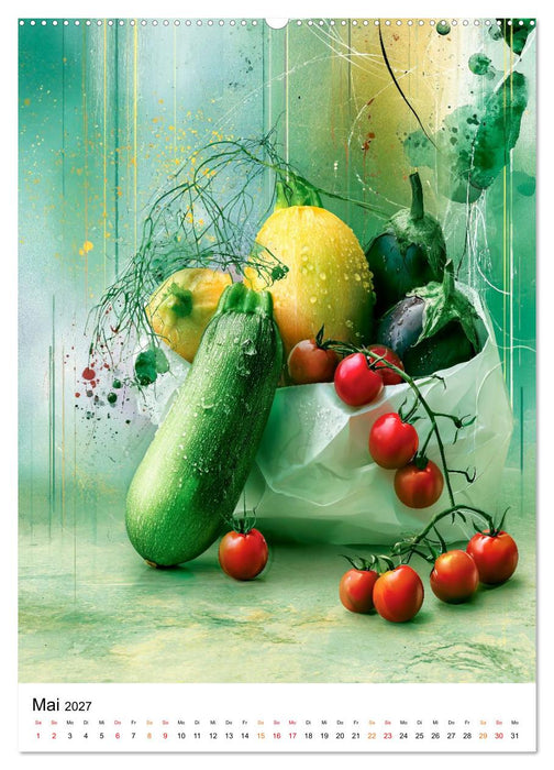 Gemüse im Fokus - frisch, bunt, köstlich (CALVENDO Premium Wandkalender 2027)