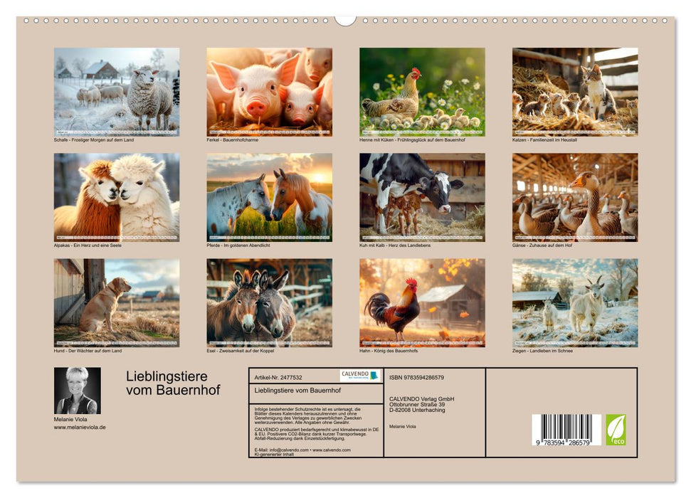 Lieblingstiere vom Bauernhof (CALVENDO Premium Wandkalender 2027)