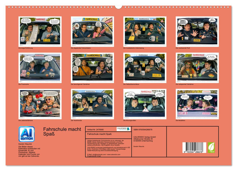 Fahrschule macht Spaß (CALVENDO Premium Wandkalender 2027)