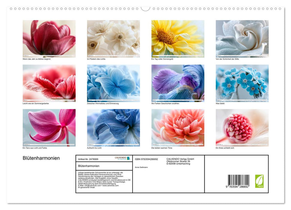 Blütenharmonien (CALVENDO Premium Wandkalender 2027)