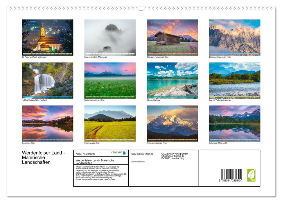 Werdenfelser Land - Malerische Landschaften (CALVENDO Premium Wandkalender 2027)