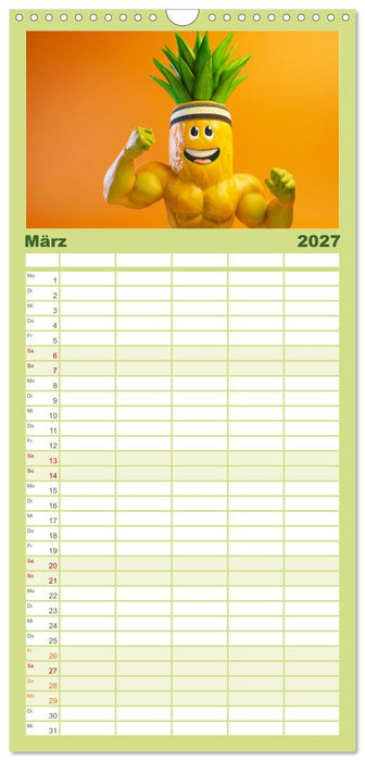 Vegane Power - Kalender für Veganer, Vegetarier und alle Pflanzenfans (CALVENDO Familienplaner 2027)