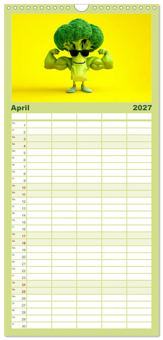 Vegane Power - Kalender für Veganer, Vegetarier und alle Pflanzenfans (CALVENDO Familienplaner 2027)