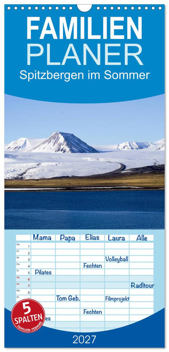 Spitzbergen im Sommer (CALVENDO Familienplaner 2027)