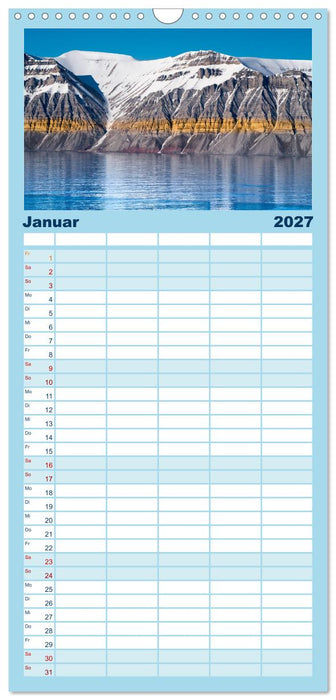 Spitzbergen im Sommer (CALVENDO Familienplaner 2027)