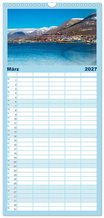 Spitzbergen im Sommer (CALVENDO Familienplaner 2027)
